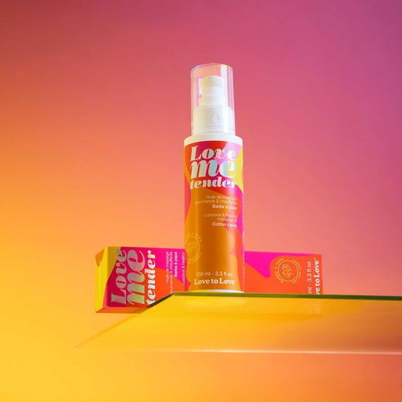 Масажна олія Love To Love - Love Me Tender, Cotton candy, 100 мл, аромат цукрова вата, без парабенів | Зображення 1