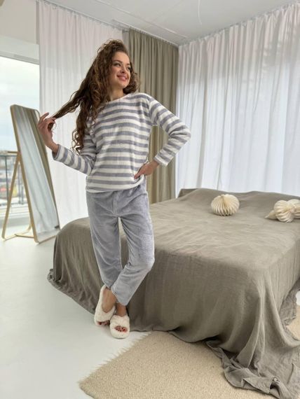 Пижама женская Серая M (2735) | Зображення 3