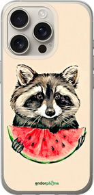 Чохол на iPhone 16 Pro Єнотик з кавуном "4605u-3708-2448"