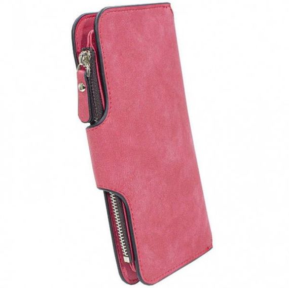 Кошелёк женский Baellerry N2345 искусственная замша Малиновый