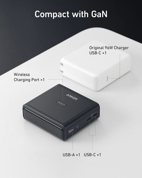 Мережевий зарядний пристрій Anker Charging Base for Anker Prime 100W Black | Зображення 5