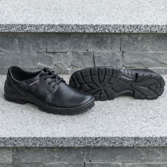 Прошитые кожаные мужские туфли 40 размер