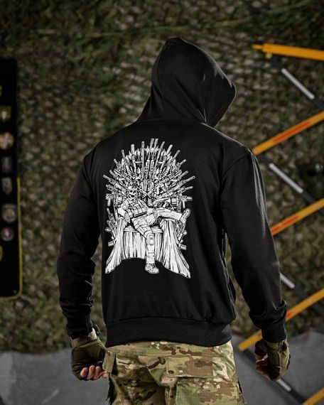 Тактична худі MAKLIN Girl трон чорна ДЛ7066 | Зображення 1