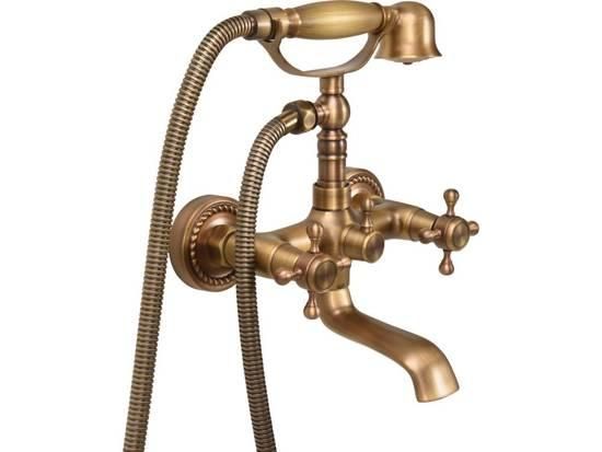 Змішувач води FALA для ванни з душом "RETRO BRONZE 1" з 2-ма вентлями VR-75828