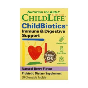 ChildBiotics Immune + Digestive Support - 30 Chewable tabs (Natural Berry)