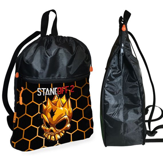 Рюкзак-мешок для обуви,спортивной формы Standoff 2 детская сумка для сменки с расширителем (01437)