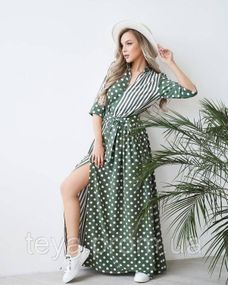 Плаття для жінок колір хакі розмір S FI_000588