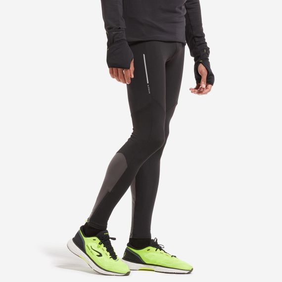 Тайтси чоловічі Kiprun Warm для бігу чорні/сірі - S / W30 L33