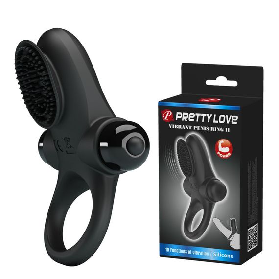 Эрекционное кольцо - Pretty Love Vibrant Penis Ring II Black sexstyle