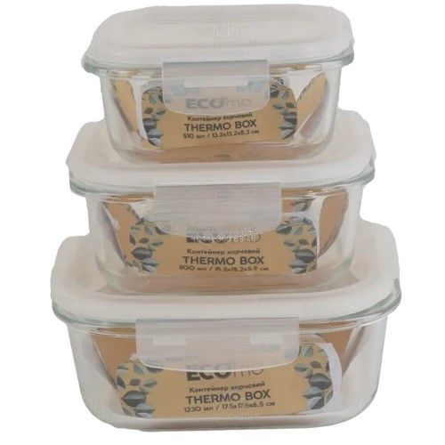 Контейнер для харчових продуктів 800мл квадратний Thermo Box ECOMO | Зображення 2