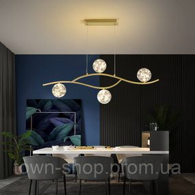 Люстра потолочная LED YQ318/4-ab-led-k Золото 45-150х13х70 см.