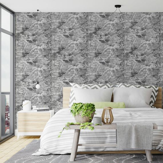 R061-2 Панель стінова у рулоні 3D 700мм*3,08м*2мм мармур чорний (D) SW-00002536 | Зображення 5