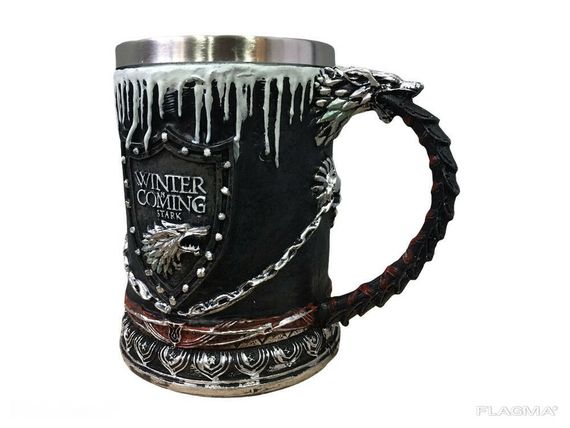 Кружка Чашка Бокал Игра Престолов Зима Близко Winter is Coming Stark Game Of Thrones 3D... | Зображення 4