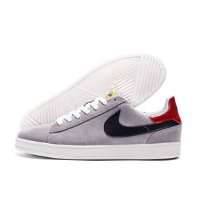 Демісезонні шкіряні (замш) кеди Nike колір сірий
