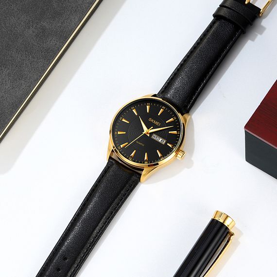 Чоловічий годинник Skmei 2075GDBK Gold-Black | Зображення 3