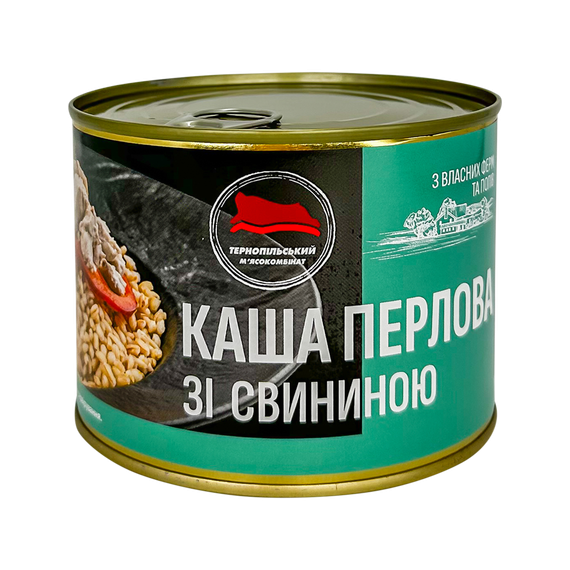 Каша перлова зі свининою Тернопільський м'ясокомбінат 525 г