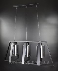 Люстра потолочная подвесная в стиле LOFT (лофт) 11806/3-gr Черный 40-120х30х75 см.