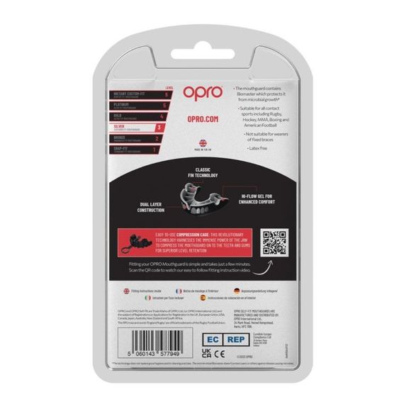 Капа OPRO Silver UFC дитяча (вік до 10) White/Silver (ufc.102515003) | Зображення 2