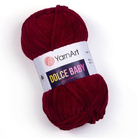 Пряжа YarnArt Dolce Baby 752 бордовая ярнарт дольче беби плюшевая