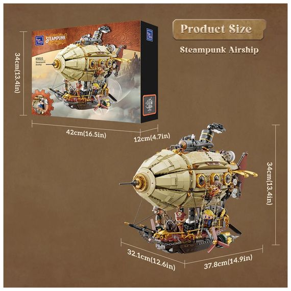 Конструктор Pantasy Original Дирижабль Steampunk (85021) | Зображення 6
