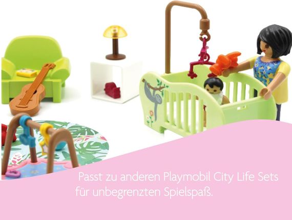 PLAYMOBIL 70862 Дитяча кімната, Ігровий набір із фігурками Playmobil City Life Baby Room 42 деталі | Зображення 2
