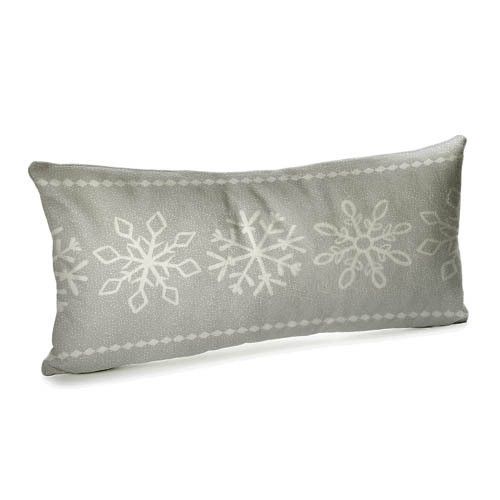 Подушка для дивану оксамитова Сніжинки 50x24 см (52BP_23NG010)