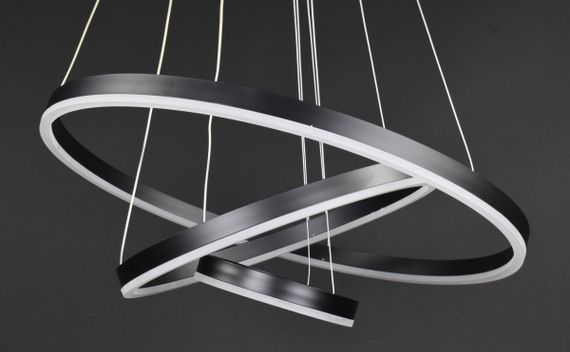 Люстра світлодіодна підвісна LED світильник для квартири на стелю лед 27777 Чорний 25-180х60х60 см. | Зображення 6