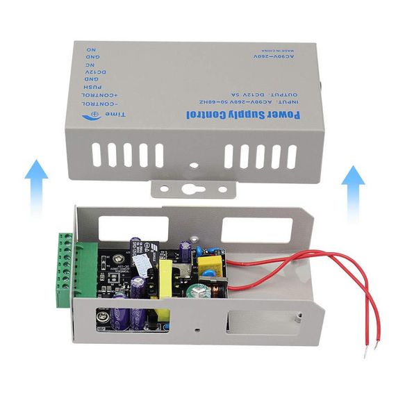 Блок питания LIBO Access Control Power Supply K80 — DC 12 В 5 А, AC 110–260 В для дверных замков | Зображення 3