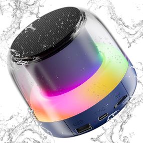 Портативный Bluetooth-динамик PRSCFUM DZ018, беспроводной, со светодиодной подсветкой RGB, двойным сопряжением