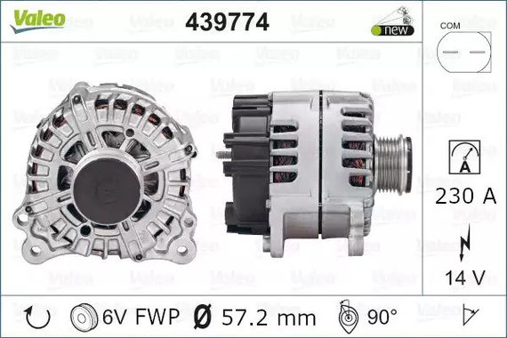 Генератор VW TOUAREG, PORSCHE PANAMERA, VALEO (439774) | Зображення 1