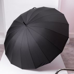 Класична парасолька-тростина напівавтомат з поліестеру міцна надійна 16 спиць діаметр 116 см HP-23-5