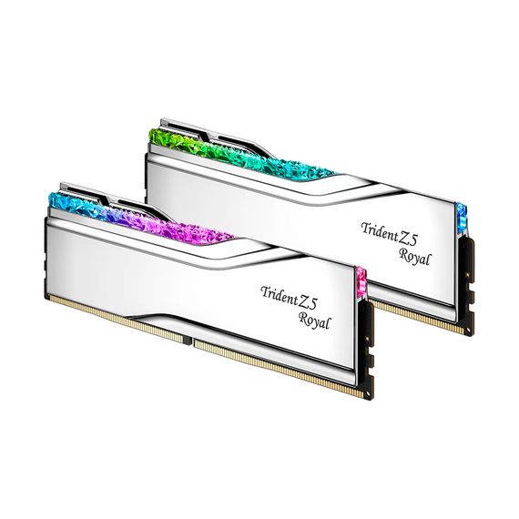 Модуль пам&#039;яті для комп&#039;ютера DDR5 32GB (2x16GB) 7600 MHz Trident Z5 Royal Silver G.Skill (F5-7600J3646G16GX2-TR5S) | Зображення 2