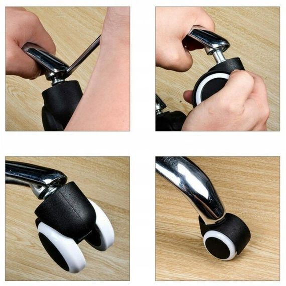 Колесо до офісного крісла нейлонове комплект 5 шт Bonro чорне | Зображення 6