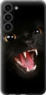 Чехол на Samsung Galaxy S23 Plus Чёрная кошка из силикона FCh_048836