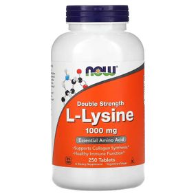 Амінокислота NOW L-Lysine, 1,000 mg, 250 Tablets