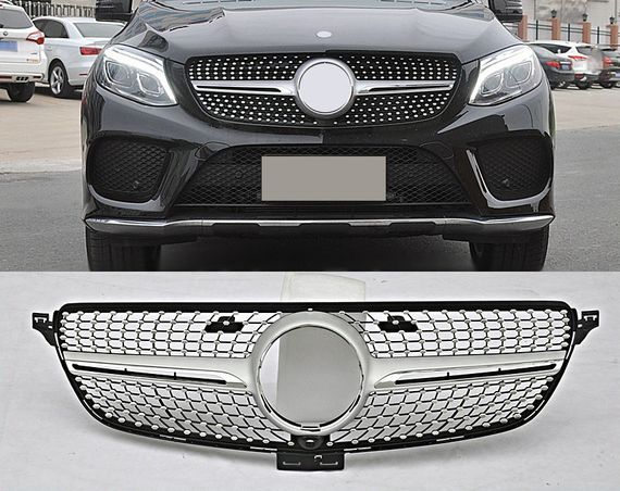 Тюнинг решетка Diamond (для GLE) Без камеры для Mercedes GLE/ML сlass W166 | Зображення 6