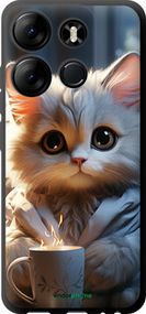 Чохол на Infinix Smart 7 Білий кіт "5646b-3195-2448"