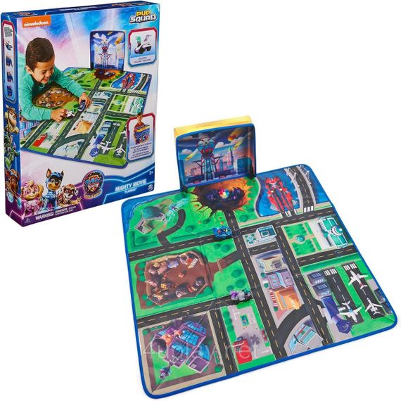 Щенячий патруль Мегафильм Игровой коврик и машинки Гонщик, Виктория Ванс PAW Patrol The Mighty Movie Play Mat