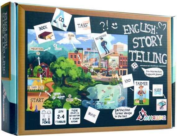 Гра навчальна настільна English storytelling Умняшка 2101 Різнокольоровий shop (4820129202101)