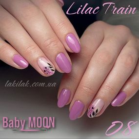 Гель-лак BABY MOON Lilac Train №08 рожево-бузковий, 6 мл