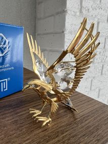 Хрустальная подвеска-амулет со стразами Парящий орел, 9 см