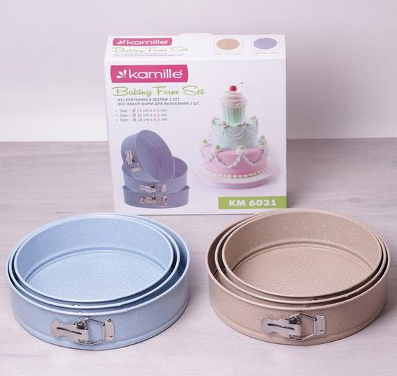 Набір роз'ємних форм 3шт Kamille Marble Ø24см, Ø26см, Ø28см | Зображення 6