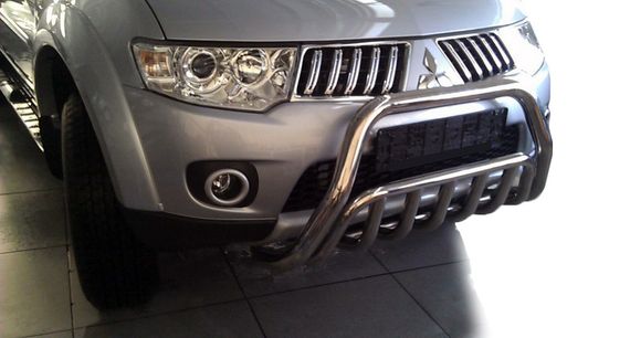 Передняя защита WT002 (нерж.) для Mitsubishi Pajero Sport 2008-2015 гг