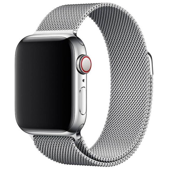 Ремінець Milanese Loop Design для Apple Watch 38/40/41/42mm(ser.10) Срібний