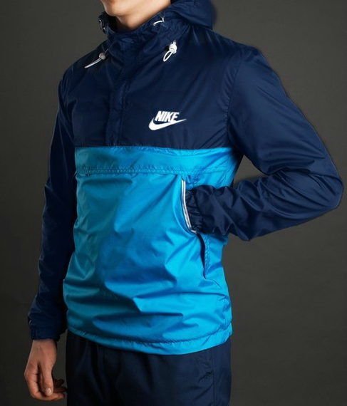 Анорак nike двоквітка синьо-блакитний S L