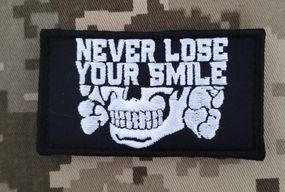 Шеврон Never Lose Your Smile (80*45мм)