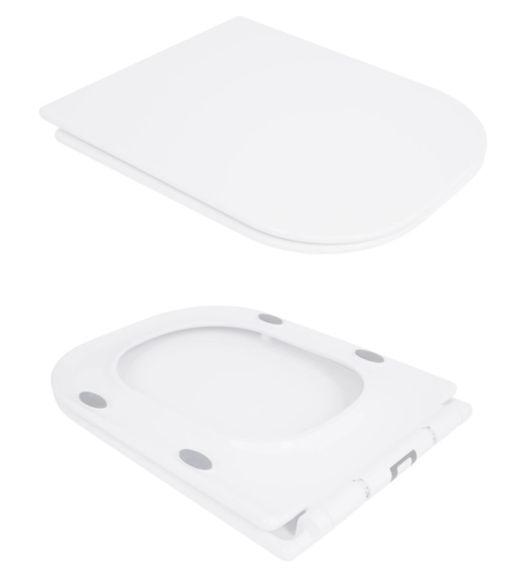Унітаз підлоговий Qtap Presto Quadro Rimless з сидінням Slim Duroplast/ Soft-close/ Quick Release QT24221215AW | Зображення 4
