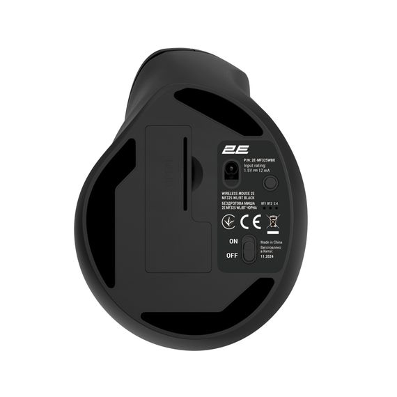 Мишка 2E MF325 Silent Wireless/Bluetooth Black (2E-MF325WBK) | Зображення 1