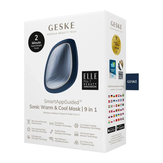 Ультразвукова маска тепло та холод GESKE Sonic Warm&Cool Mask 9в1 white, Синій | Зображення 7