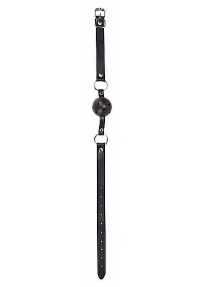 Кляп - Ouch! Ball Gag With Leather Straps Black | Зображення 2